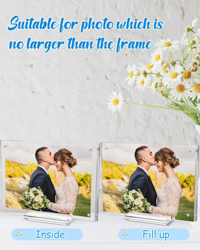 3 Pack 8x10 Acrylic Picture Frames, Double Sided Magnetic Display