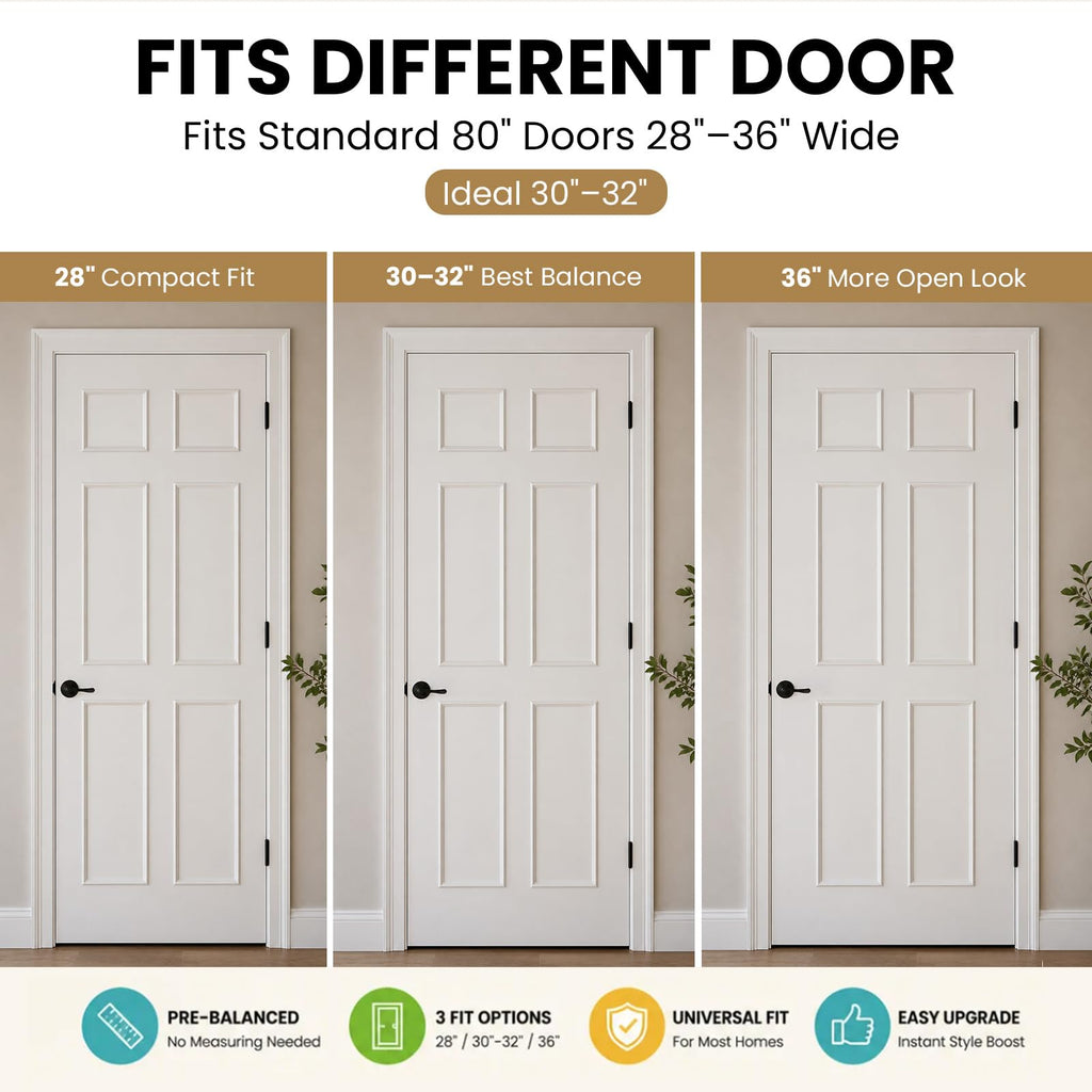 Peel and Stick Door Molding Pre-Cut Paintable Trim Kit 6 Sets