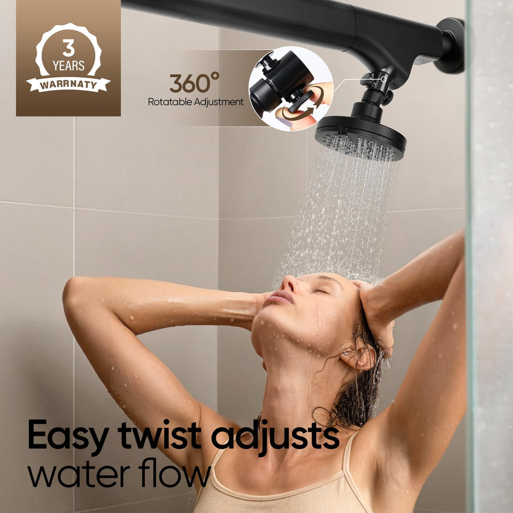 [] High Pressure Dual Shower Head for Couples 53-78" Adjustable