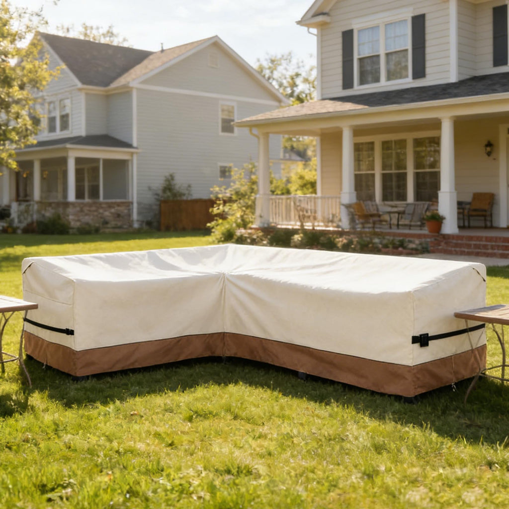 Outdoor Sectional Cover, L-Shaped Patio Furniture Covers for 6-Seater Outdoor Sectional Furniture Couch 85"(110''L) x