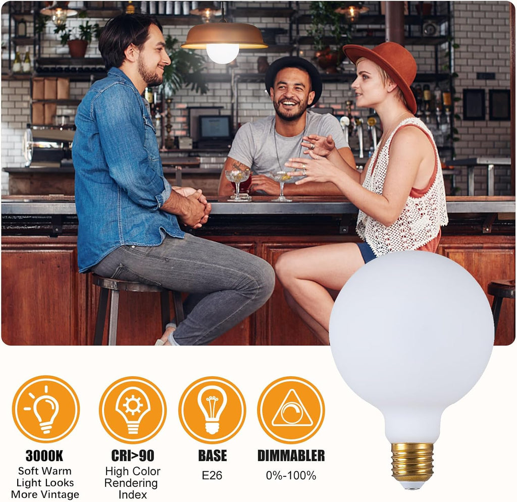 G125 Big Edison Globe LED Light Bulb 12W 1800lm E26 3000K 1PC