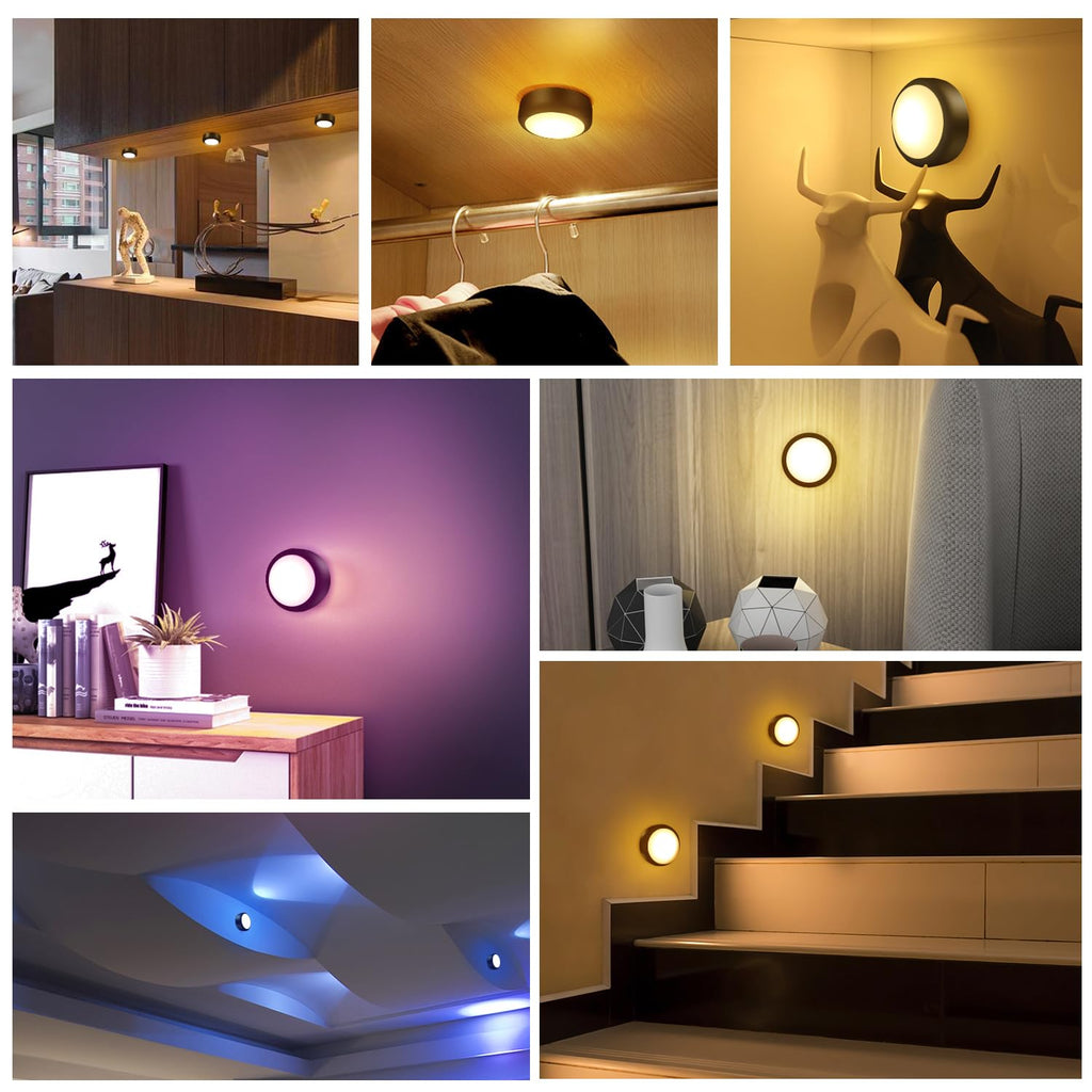 Puck Lights with Remote Control, LED Under Cabinet Lights Wireless, LED Lights Battery Operated, Tap Lights Battery