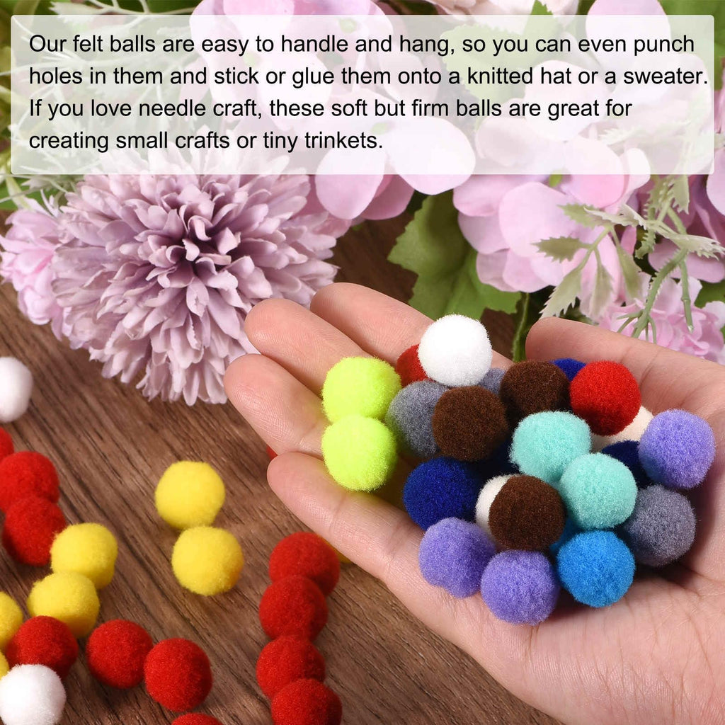 Pom Felt Balls Felting Fabric 1.5cm 15mm Light Pink Crafts Project DIY Pack of 100