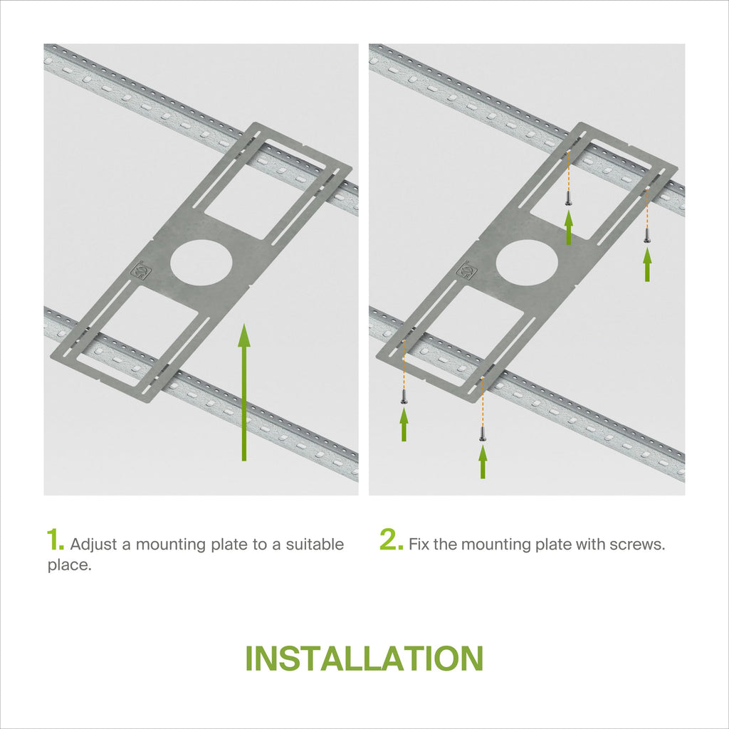 24 Pack New Construction Mounting Plate, 4 Inch Wafer Light Bracket