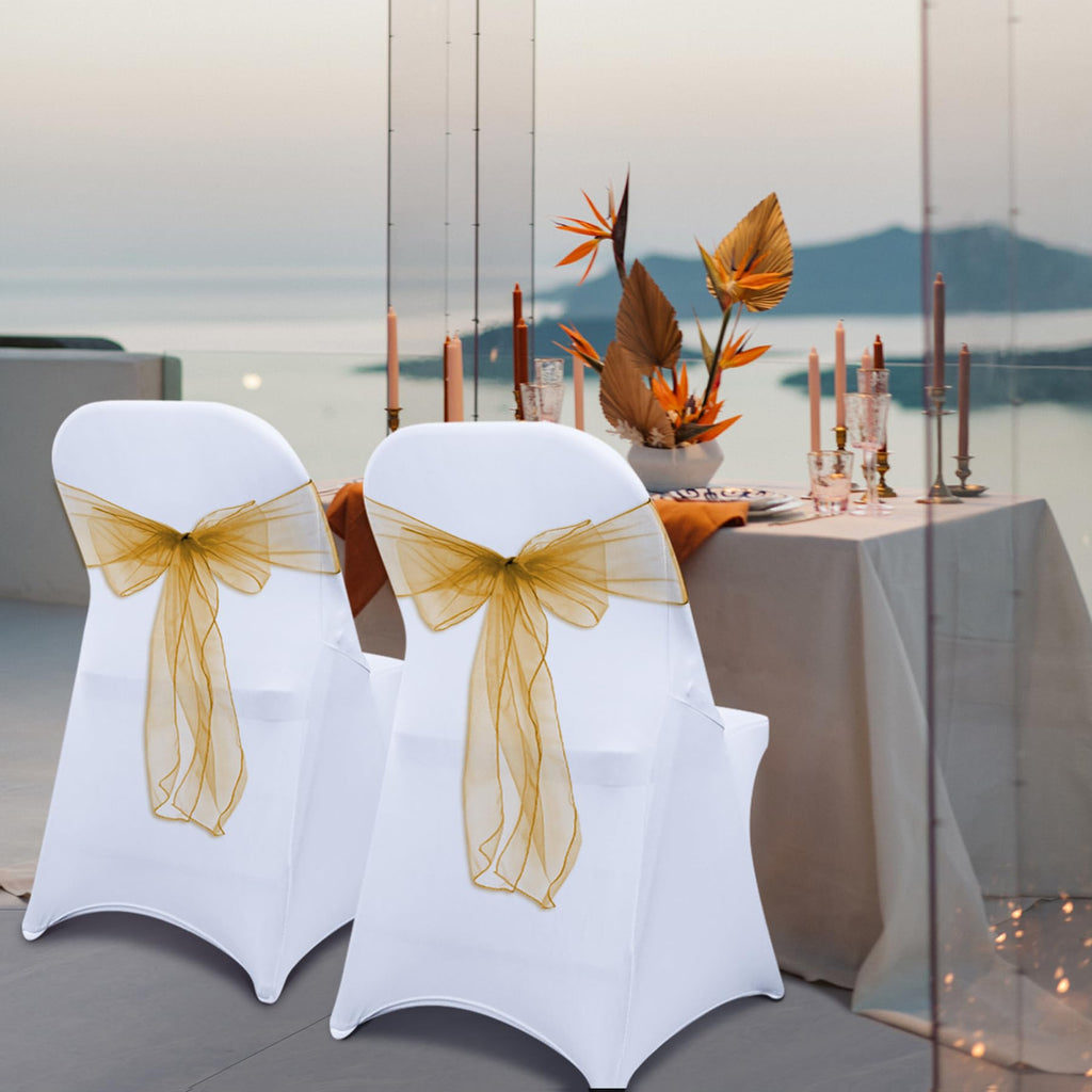 Spandex Chair Covers Protector for Wedding/Banquet, White 30PCS