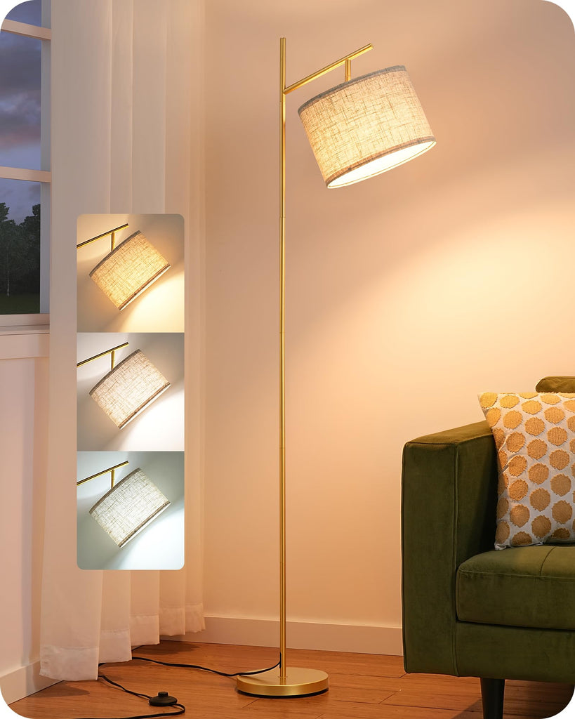 64.7" Gold Modern Floor Lamps, Arc Standing Lamp