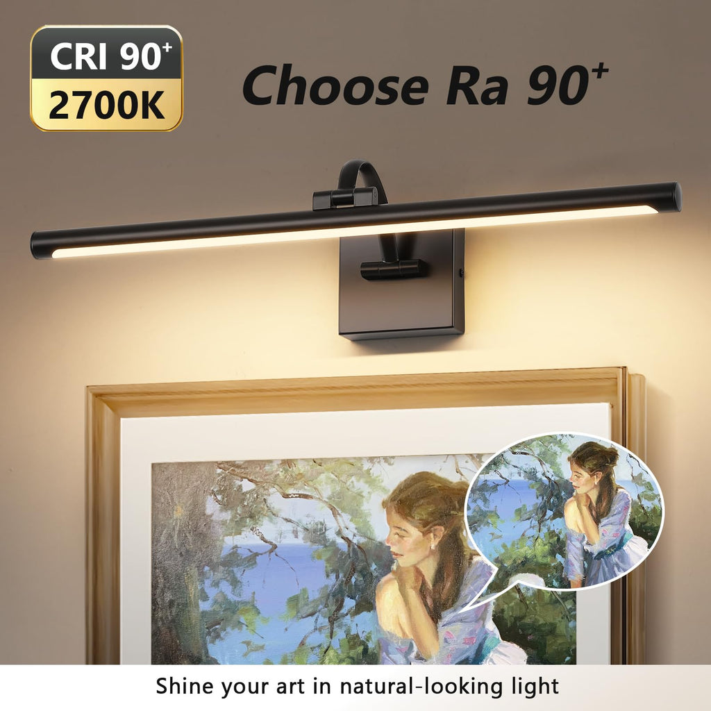 Black Picture Lights for wall Hardwired LED Picture Lighting Dimmable Gallery Light Art Light for Wall Portrait