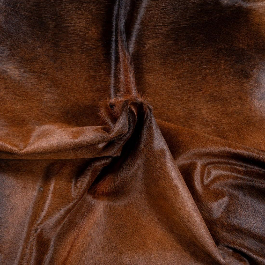 100% Genuine Brazilian Cowhide Rug - Mahogany - Luxury Cowskin Leather Area Rug Décor 7 x 6 feet