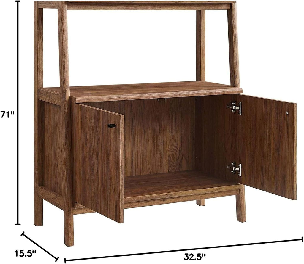 33" Bookshelf Display Case in Walnut