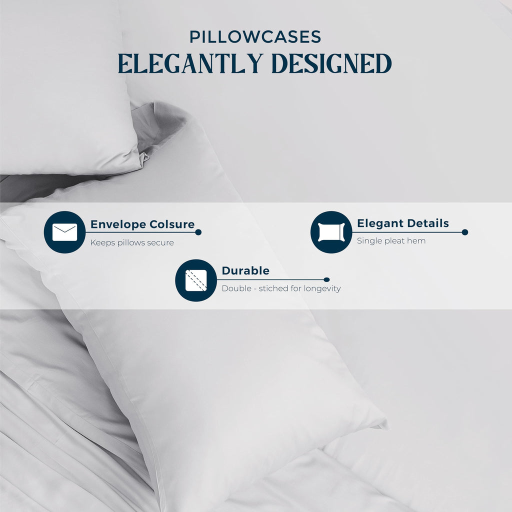 1500 Series Sheets 17" Deep Pocket, Silver - Stripe