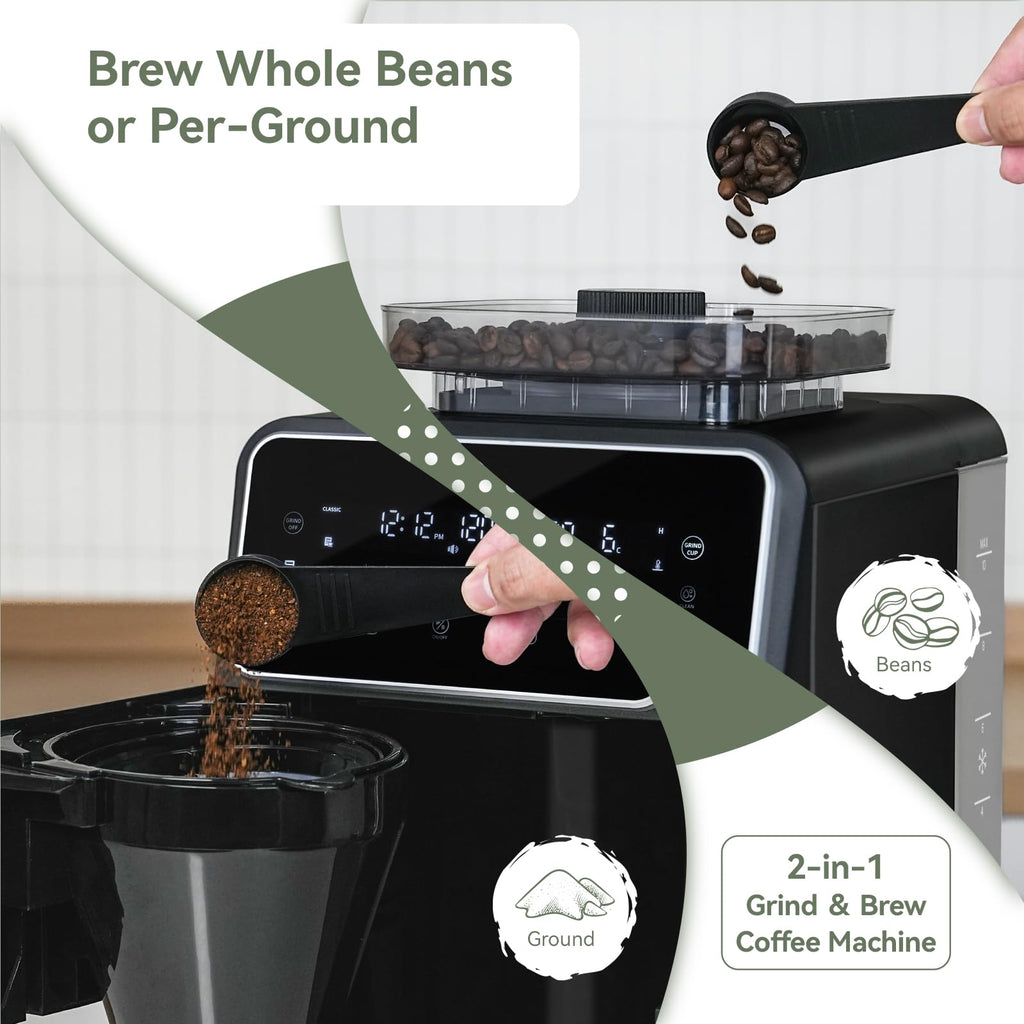 10-Cup Grind & Brew Drip Coffee Maker with Built-In Burr Grinder
