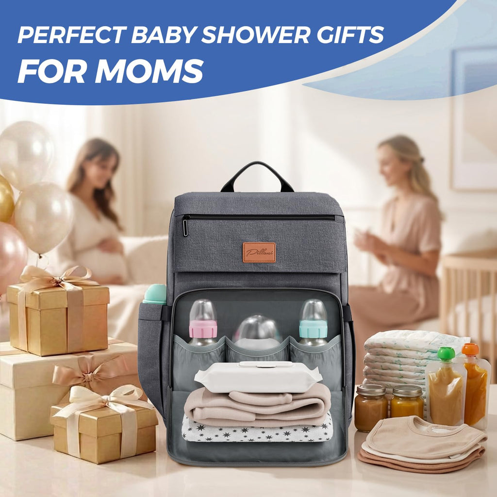 Baby Diaper Bag Backpack - Baby Bag for Girls & Boys, Large Waterproof Diaper Backpack - Baby Shower Gifts for Boys &