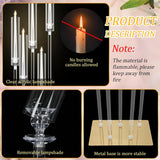 4 Set Floor Candelabra 5 Arm 46.5'' Tall Acrylic Candle Holders Tables Candelabra Centerpieces Wedding Candlestick