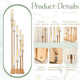 2 Pack 10 Arms Wedding Candelabras Centerpiece,50 Inches Tall Floor Standing Candle Holders with Clear Acrylic Shades