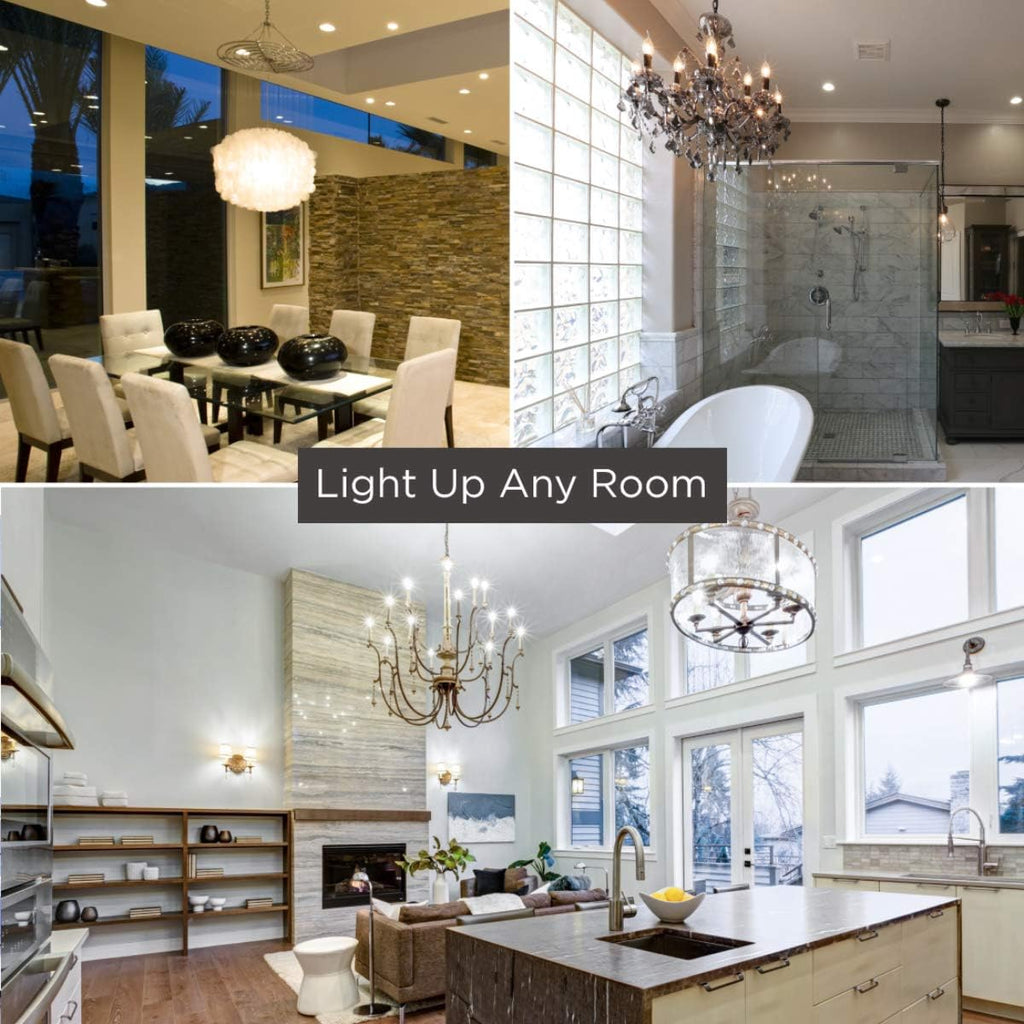 25 Watt Flame Tip Candelabra Light Bulbs CA10 Frosted Finish E12 Base 2700K Soft White Light CFF Dimmable 25W 175
