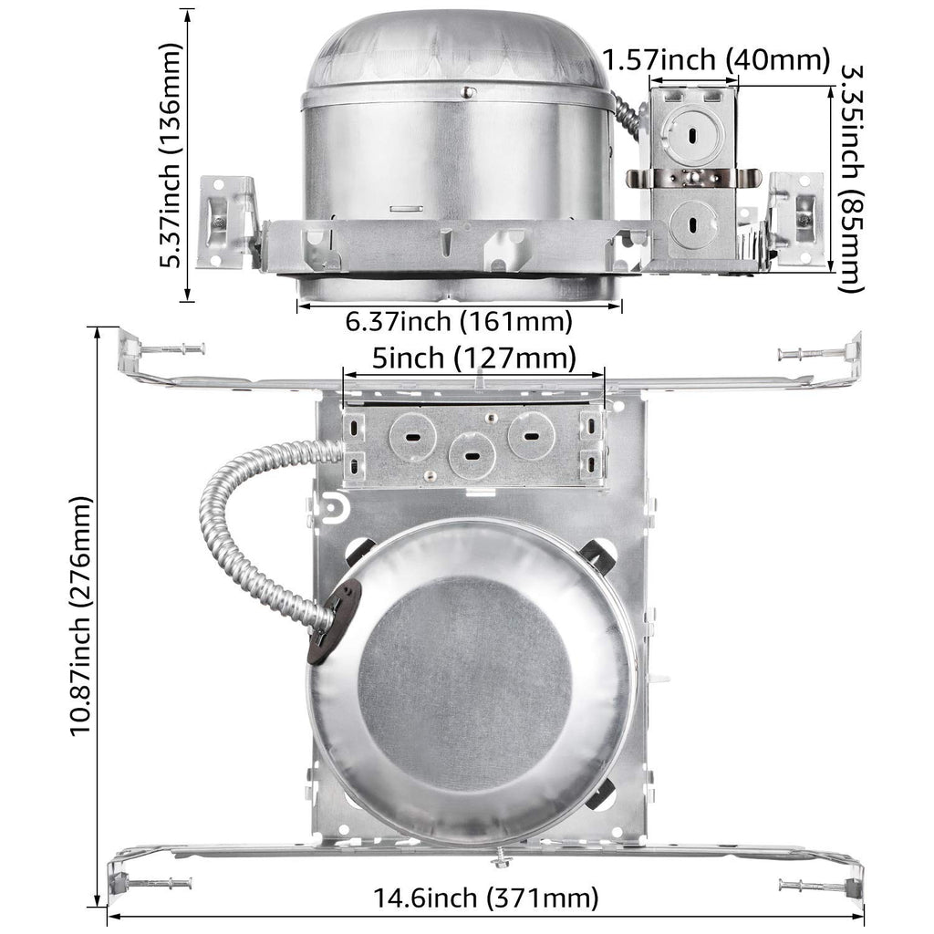 6 Inch Shallow New Construction Recessed Lighting Housing