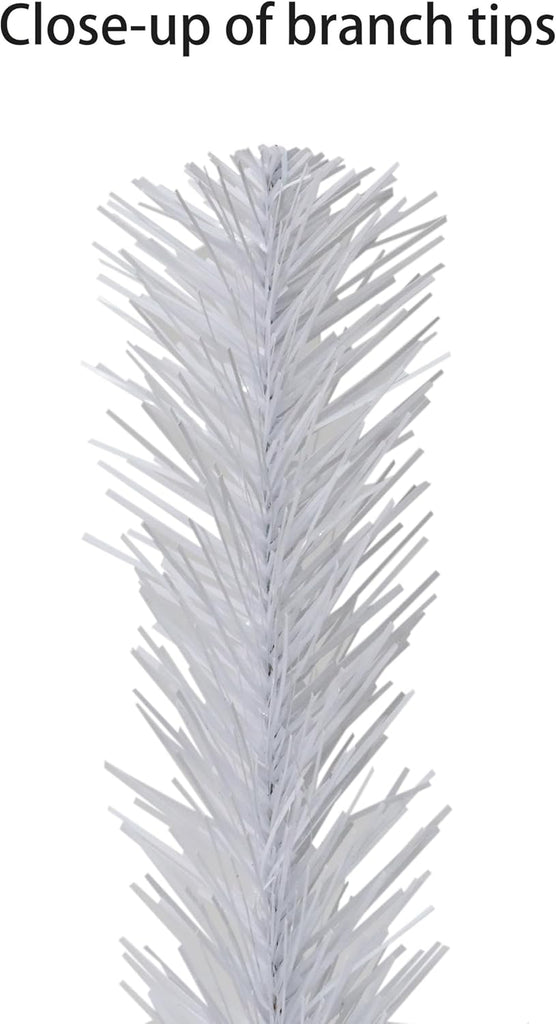 7.5 Foot Pre-Lit Northern Fir White Artificial Christmas Tree with 500 UL Clear Lights