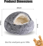 Cat Beds for Indoor Cats,Cat Cave for Puppy and Kitty,Calming Small Dog Bed for Small Dogs with Cover Cave,Cozy