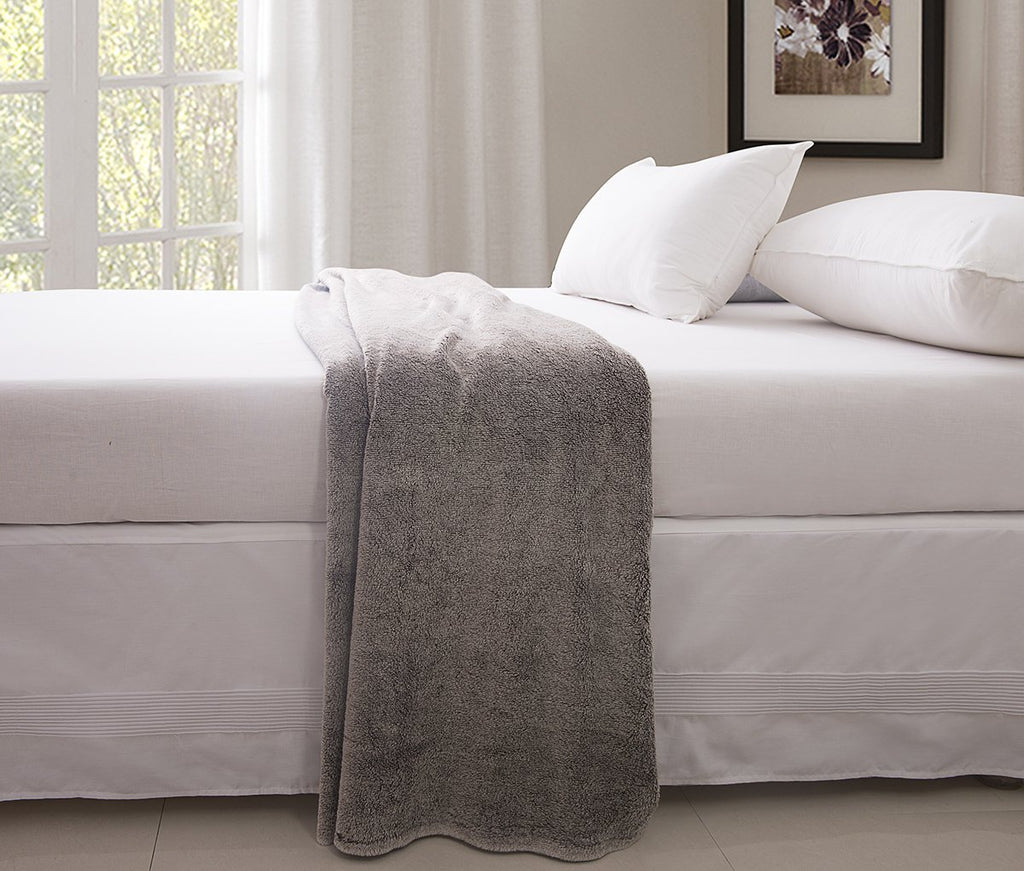 Bed Skirt with Stitch on White Dust Ruffle with Split Corners, Durable Elegant Luxury Bedskirt King 14-inch Tailored