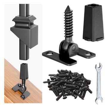 Baluster Connectors Adjustable Height and Angle Connectors for 1/2'' Square Balusters for Staircase Baluster (50Pack)