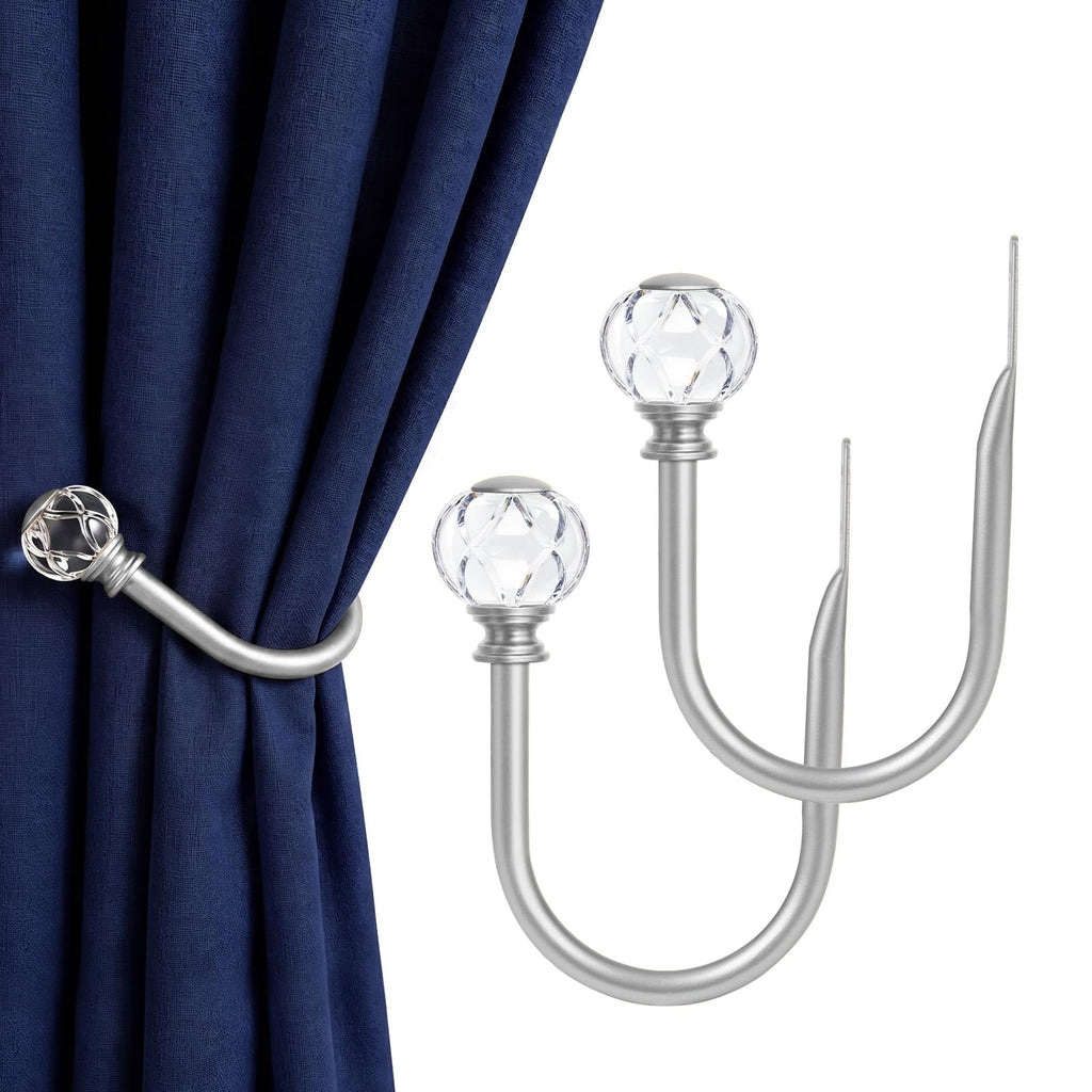 Silver Curtain Holdbacks for Drapes