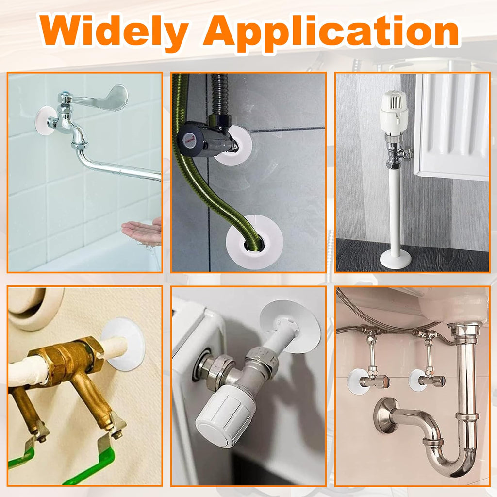 4Pcs Fit 0.98" Outer Diameter Flange Water Pipe Cover Decoration