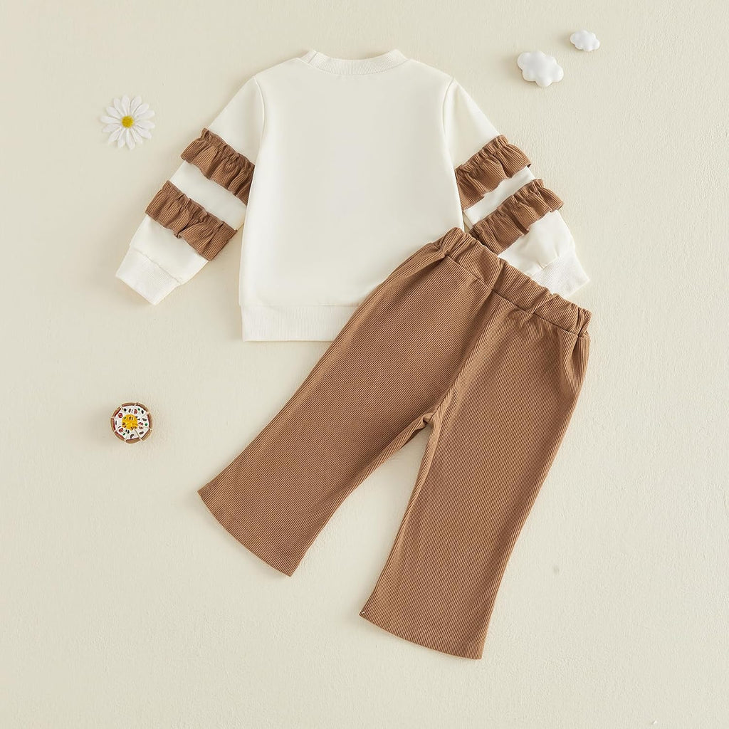 Toddler Baby Girl Fall Clothes Sweatshirt Corduroy Pants Outfits