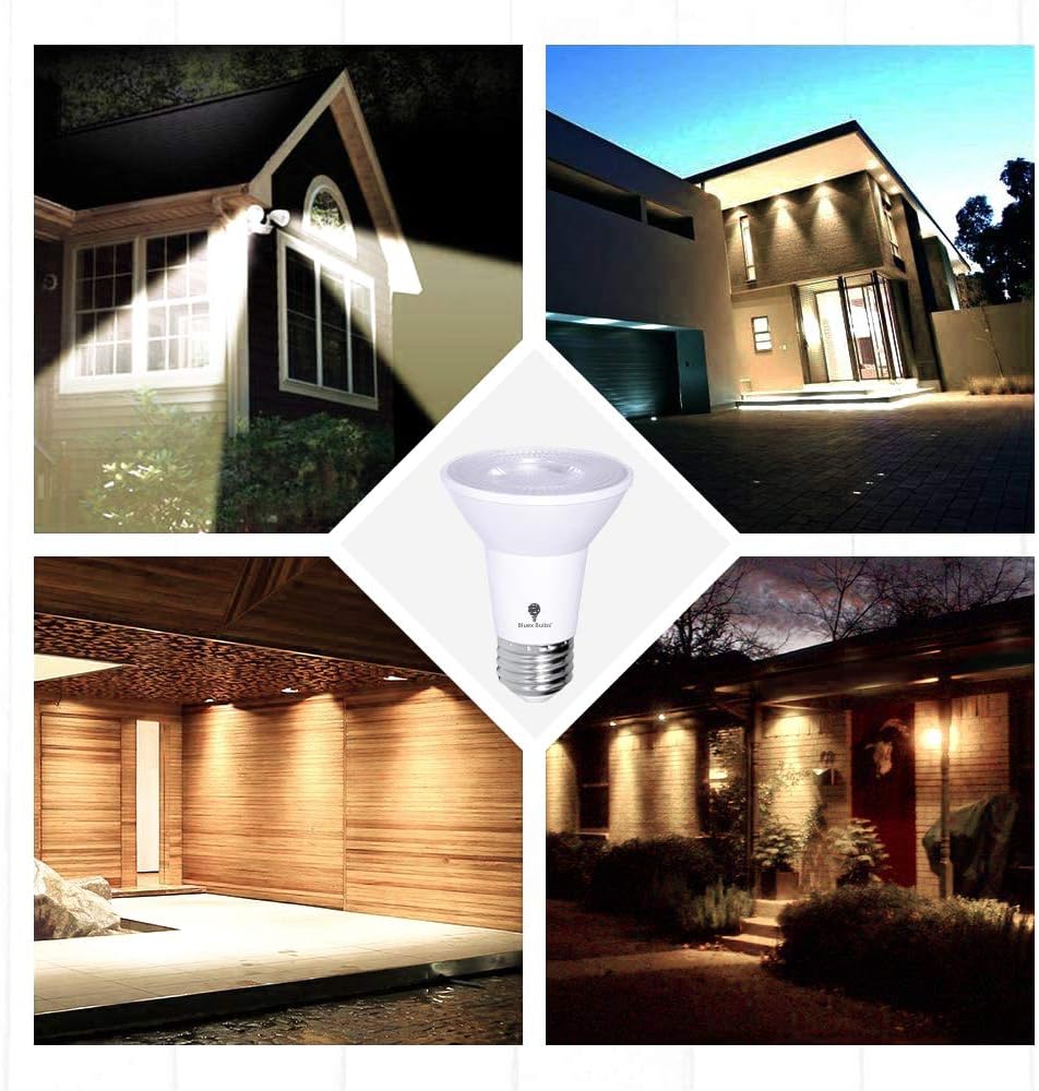 PAR20 LED Flood Dusk to Dawn Light Bulbs Outdoor Photocell Sensor 8W 65 Watt Equivalent 700Lumens Waterproof E26