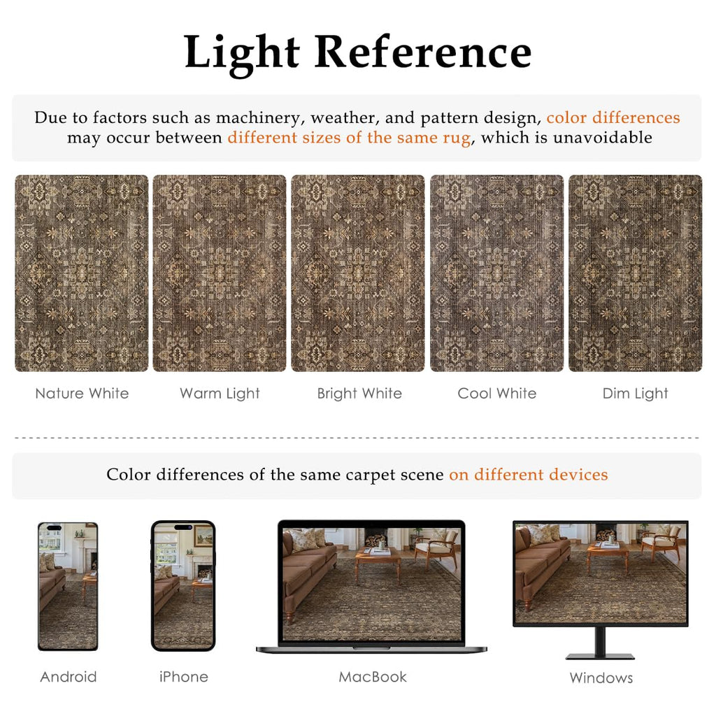 2x8 Dark Brown Vintage Runner Rug