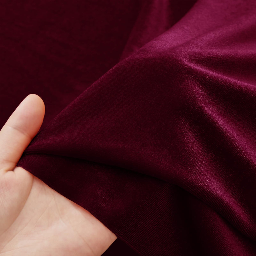 5 Yards Burgundy Velvet Fabric 63 Inch Wide