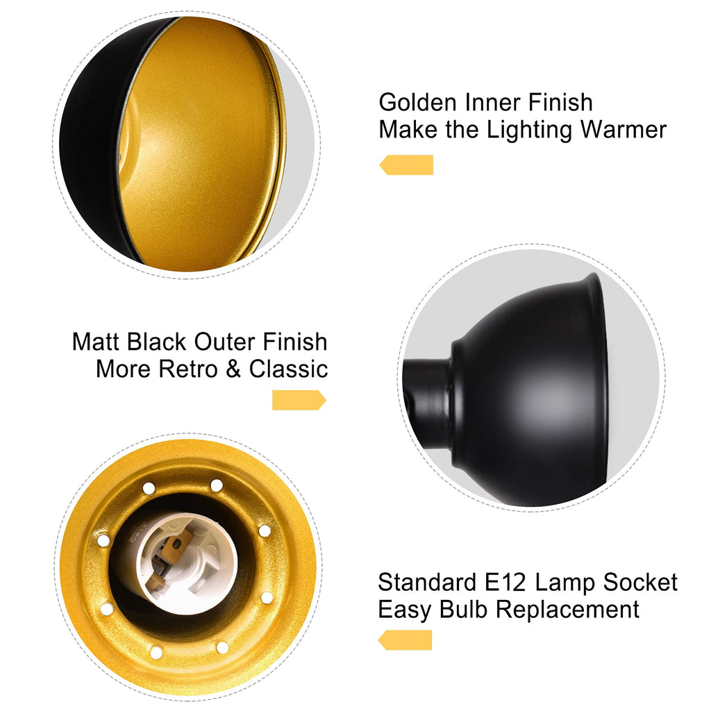 Industrial Track Lighting Ceiling, Black Gold Spotlight, E12