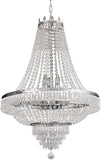 French Empire Crystal Chandelier Lighting 9 E12 Bulbs with Adjustable Hanging Light Modern Crystal Pendant Flush Mount Ceiling Light Fixture for Dining Living Room Foyer W 24'' x H 30'' A108-B09BFBG71T