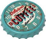 Menterry Bottle Cap Design Iron Retro Wall Clock, 13 inch Vintage Style