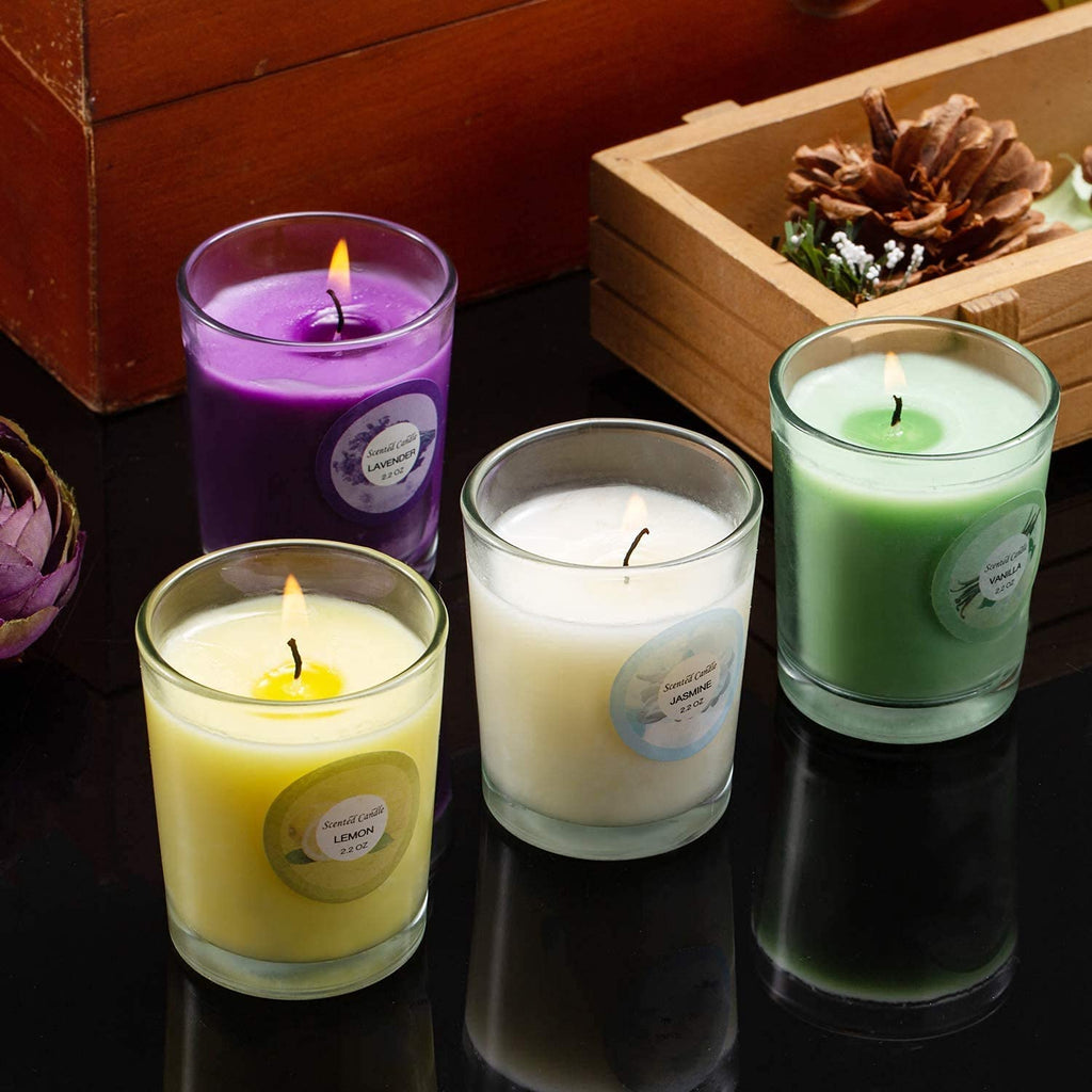 Scented Candles, Jasmine, Rose, Vanilla, Bergamot, fig, Lavender, Lemon, Spring, Strawberry, Rosemary, Aromatherapy
