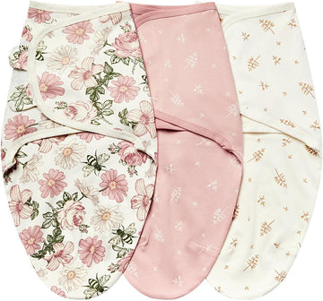 Baby Swaddle Wrap, Swaddle Blanket for and Infant, Adjustable Swaddling Set for Boy and Girl, Soft Cotton