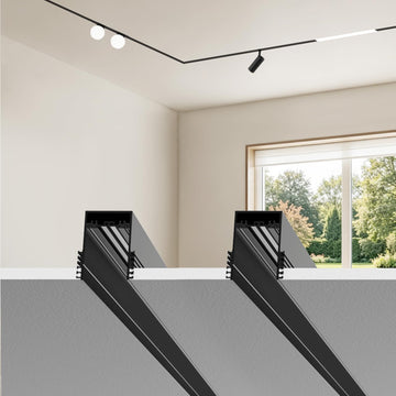 2 Pack 39.4 Inch (1M) 24V Recessed Trimless Magnetic Track Lighting System