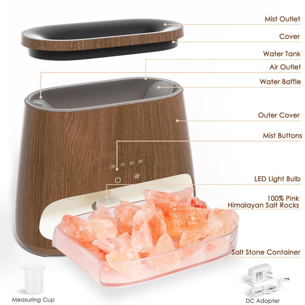 2-in-1 Himalayan Salt Lamp Diffuser, Aromatherapy Diffuser