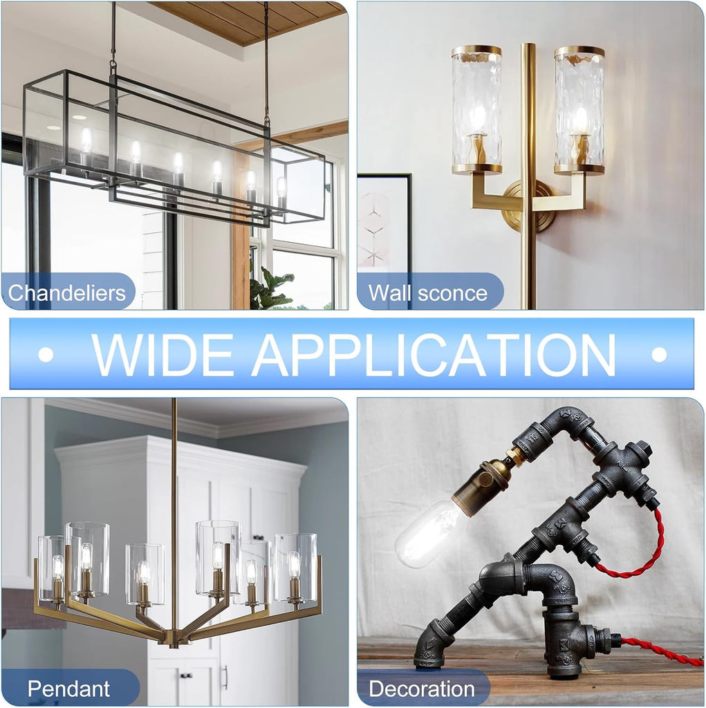 E12 T6 T25 LED Candelabra Bulb, 4000K Neutral White, 40W Equivalent