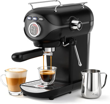 Espresso Machine, Compact Espresso Maker with Milk Frother