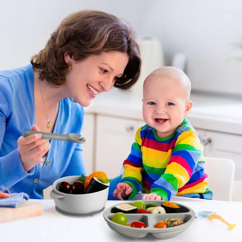 Baby Toddler Plates and Bowls Set with Suction