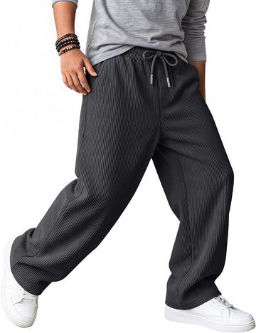 Boys Corduroy Sweatpants Kids Wide Leg Pants