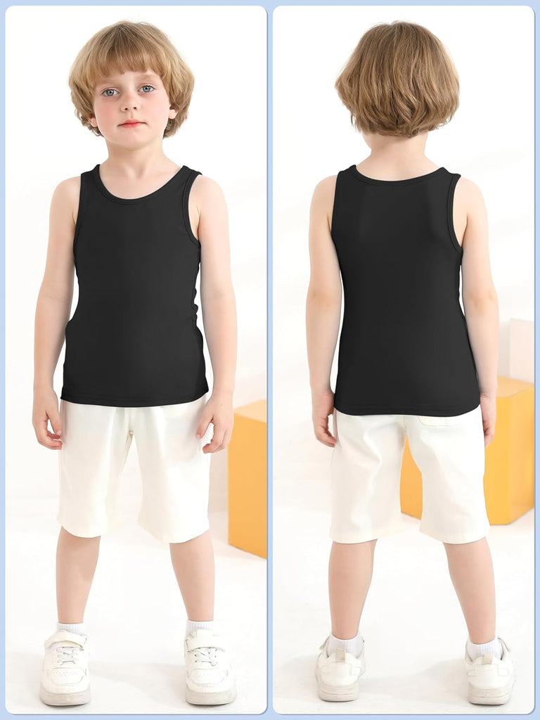 6 Pack Toddler Tank Top Kids Undershirts Soft Undershirt for Boys and Girls