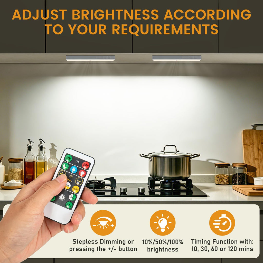 Under Cabinet Lighting with Remote, Motion Activated Closet Light
