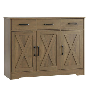 Kitchen Buffet Cabinet with Storage, Sideboard Coffee Bar, Rustic