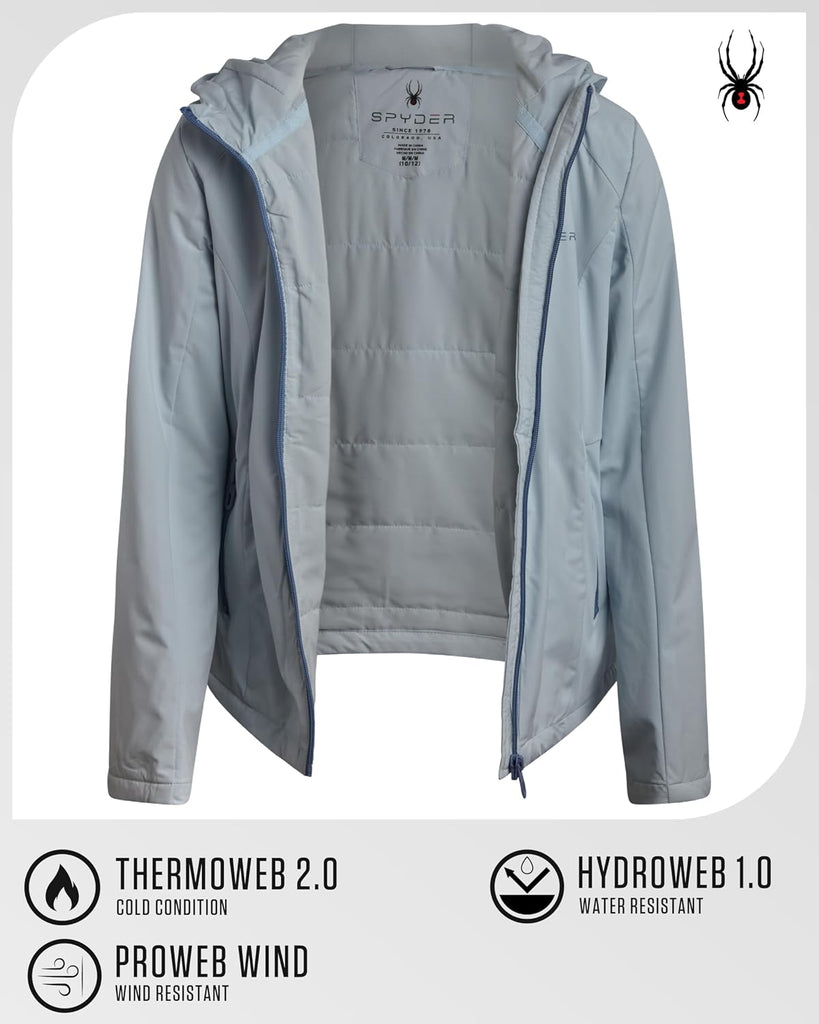 Girls Windbreaker Jacket - Insulated Wind Resistant Lightweight