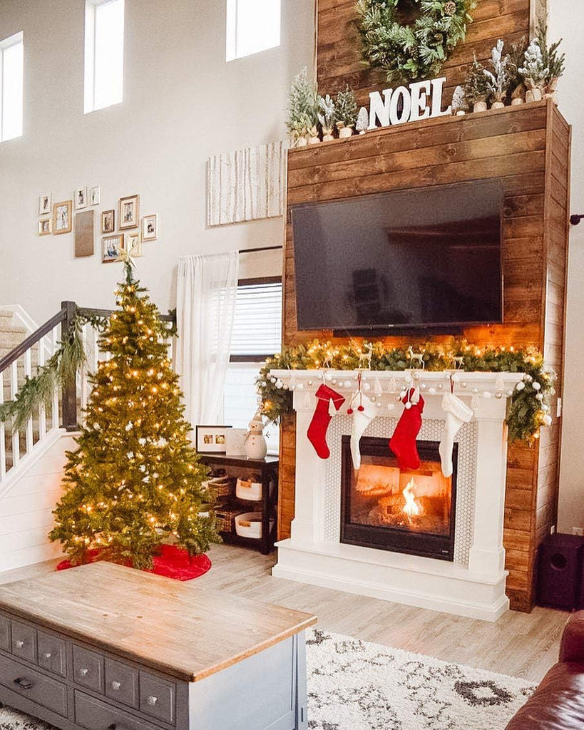 Christmas Stockings 18 Inches Large Size Cable Knitted Stocking Gifts & Decorations for Family Holiday Xmas - Set of 4