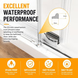 Shower Door with 5/16"(8mm) SGCC Tempered Glass, 56-60" W x 74" H Frameless Sliding Shower Door