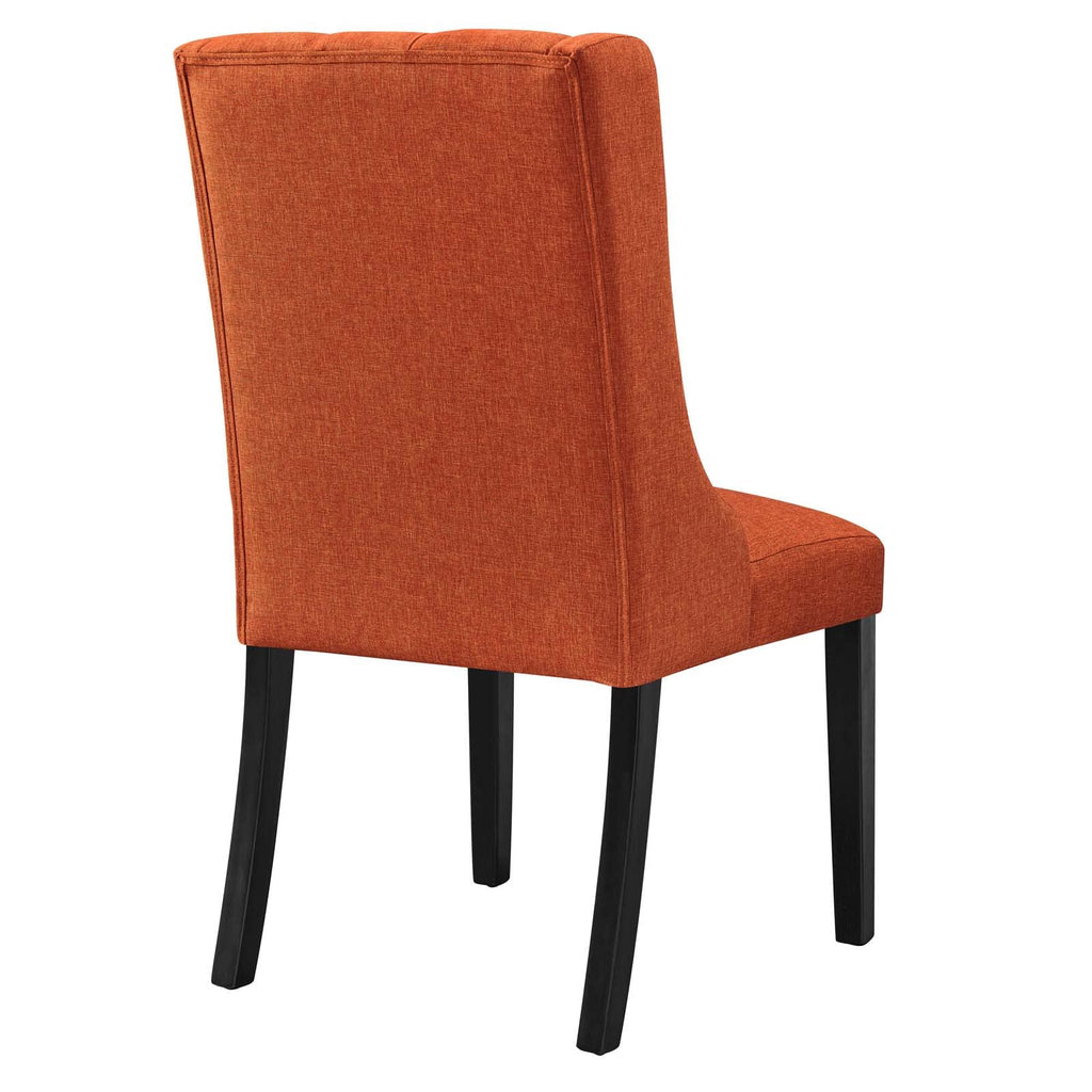 Baronet Button-Tufted Fabric Parsons Dining Chair in Orange