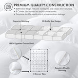 Luxurious Full/Queen Goose Down Comforter, Unique White Solid, 600 Thread Count, 100% Egyptian Cotto