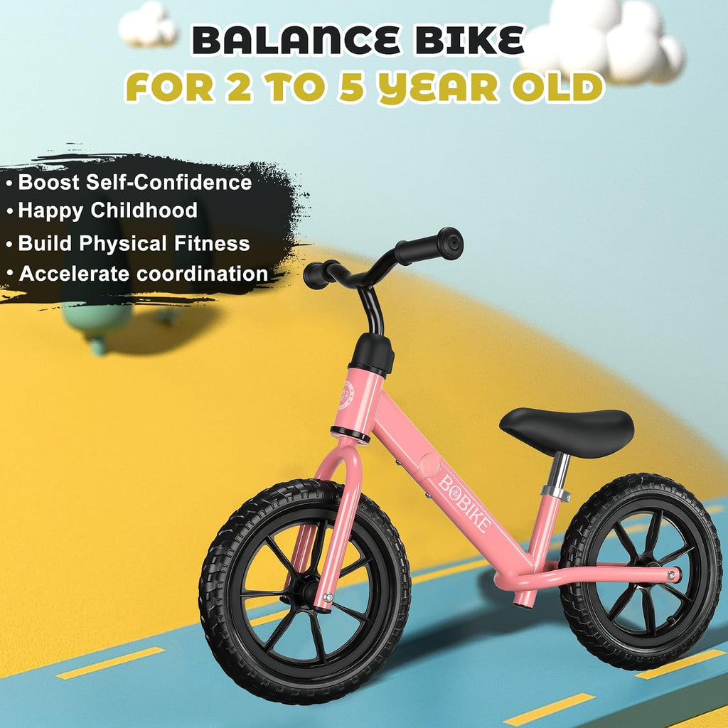 Toddler Balance Bike Toys for 2 to 5 Year Old Girls Boys Adjustable Seat and Handlebar No-Pedal Training Bike Best